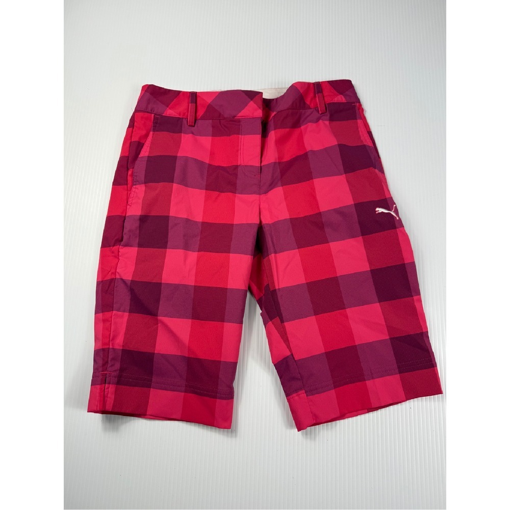 Puma Golf Shorts Plaid Athletic‎ Casual Walking Activewear Womens